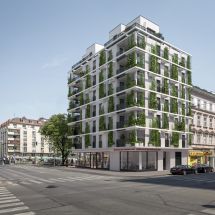 Vasko+Partner, Gemeindebau Schönbrunner Straße mit begrünter Fassade